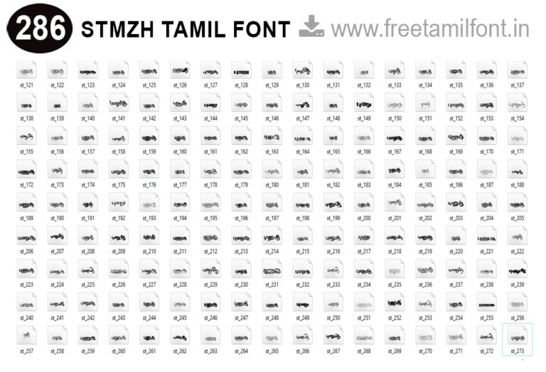 Stmzh Tamil 286 Font Zip Free Download